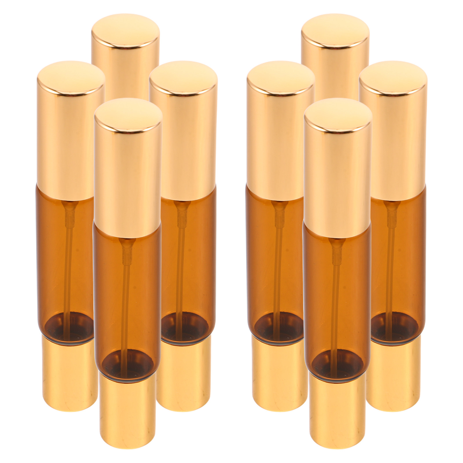 Perfume Refill Bottle - 8Pcs Dual-Head Amber Glass Essential Oil