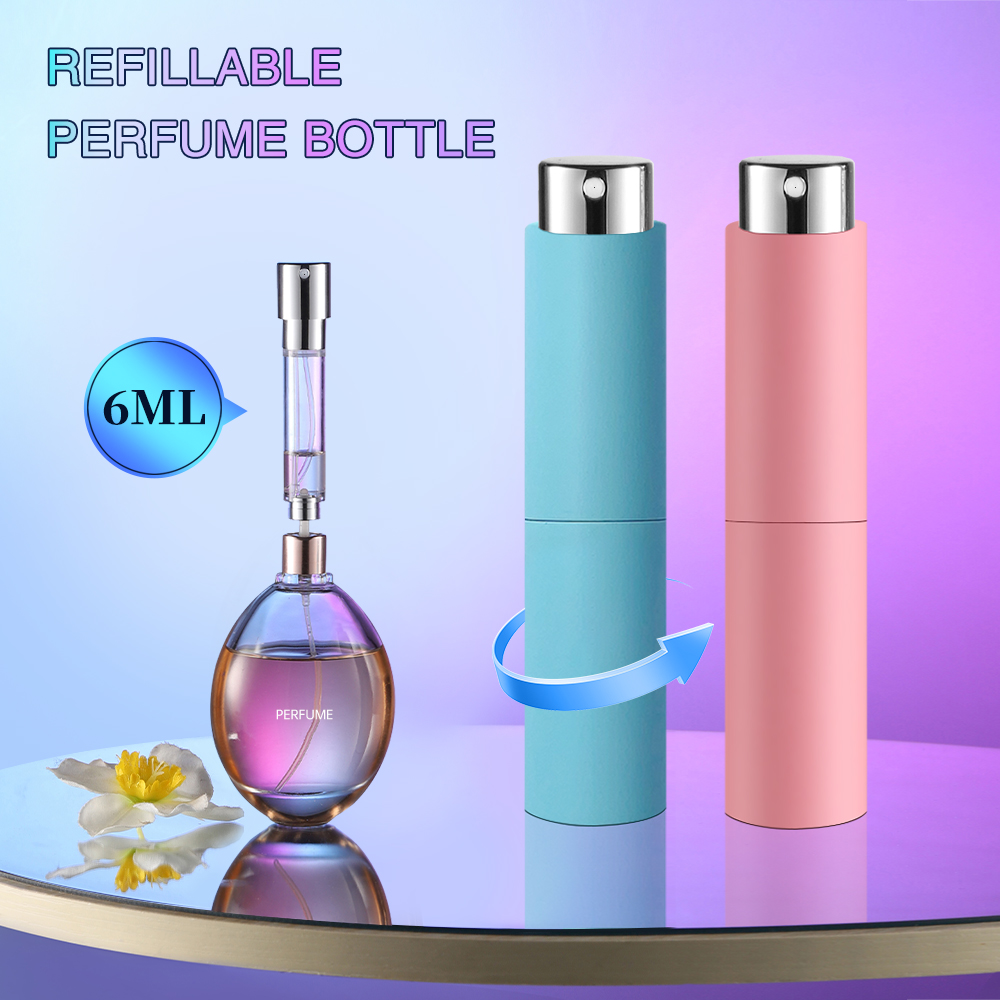 Perfume Fragrance Booster - 6ml Rotating Perfume Atomizer Portable Bottom-filling