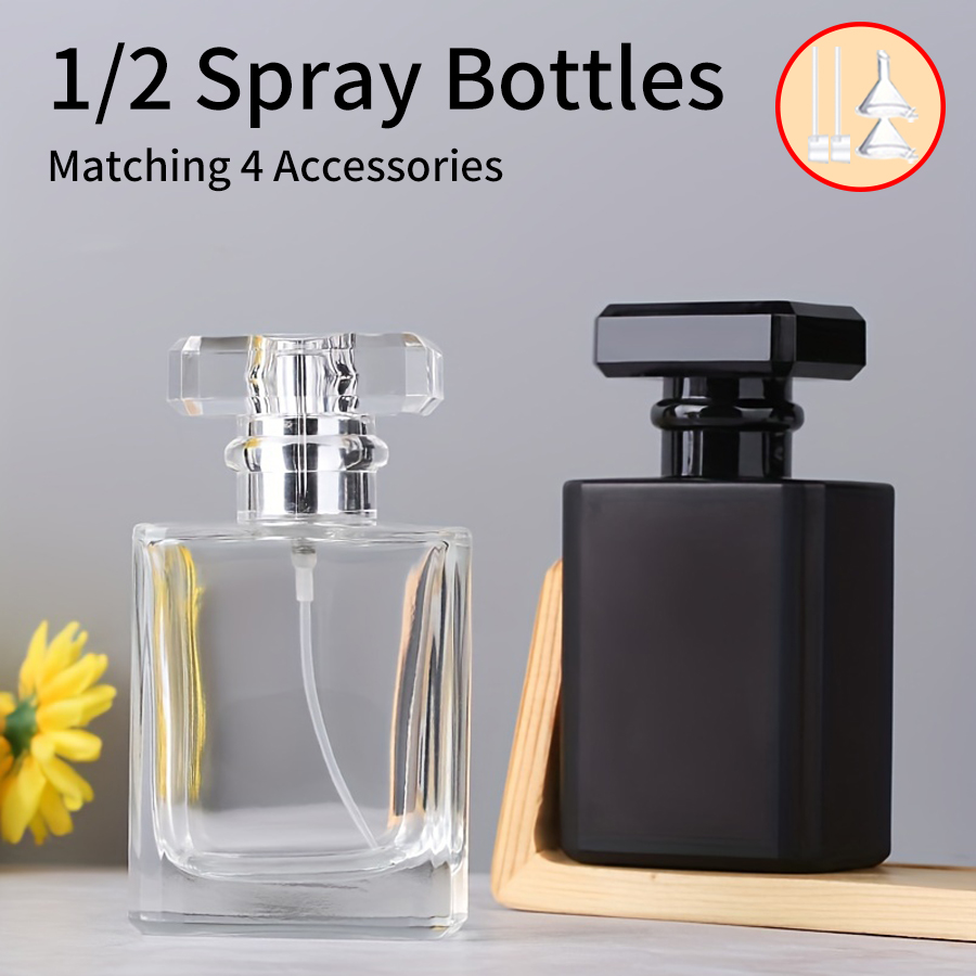 Perfume Fragrance Book - 1/2pcs+4 Accessories 50ml Glass Perfume Spray