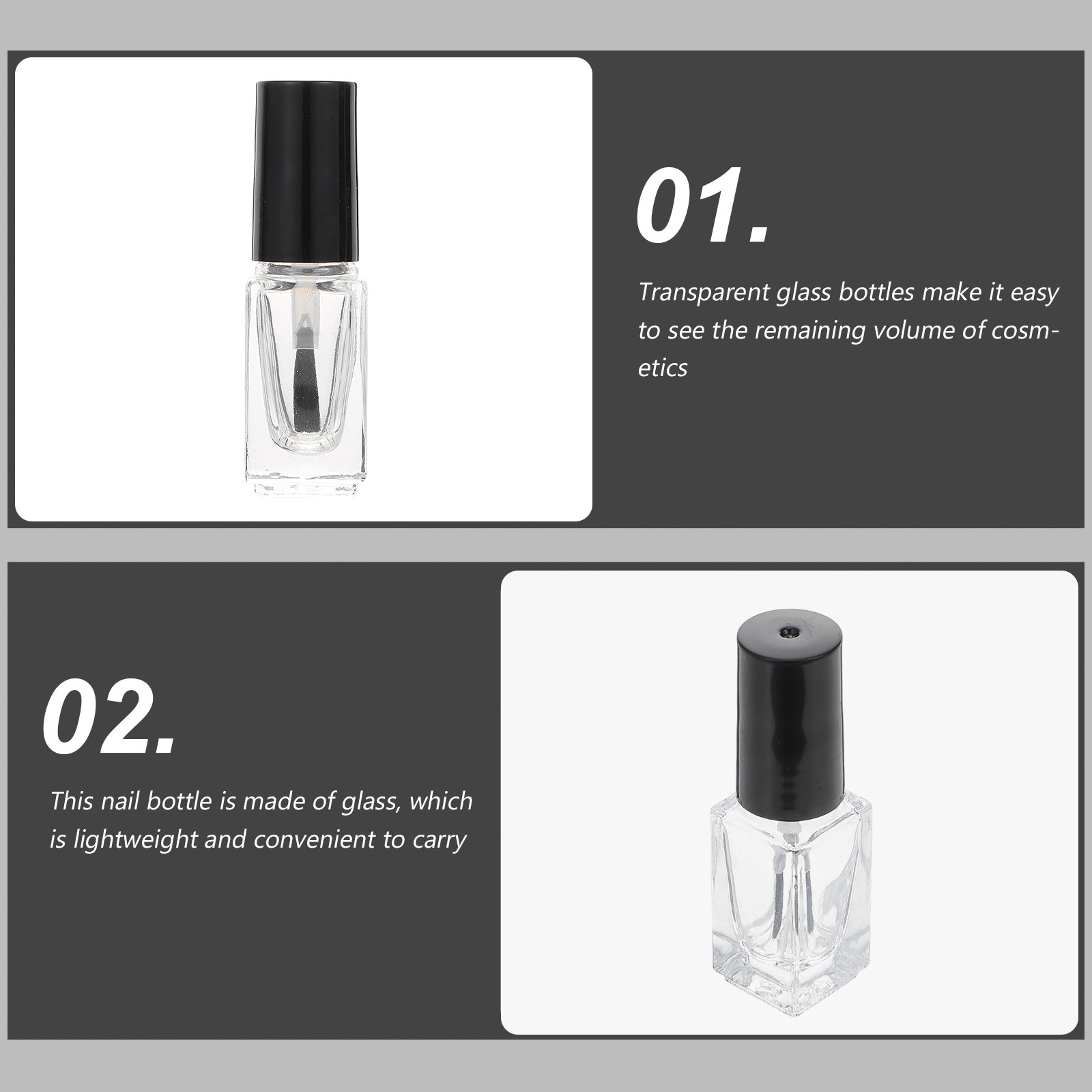 20Pcs Exquisite Glass Nail Pol - Perfume Refill Bottle ulasan dan harga