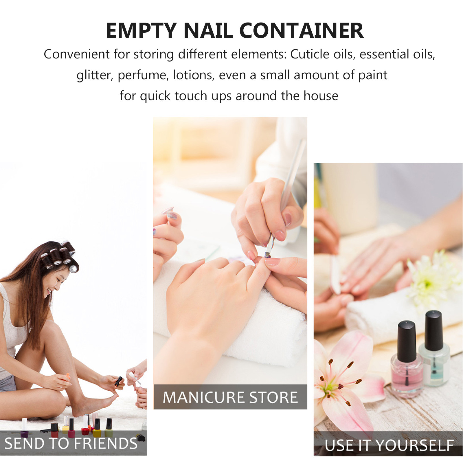 20Pcs Exquisite Glass Nail Pol - Perfume Refill Bottle ulasan dan harga