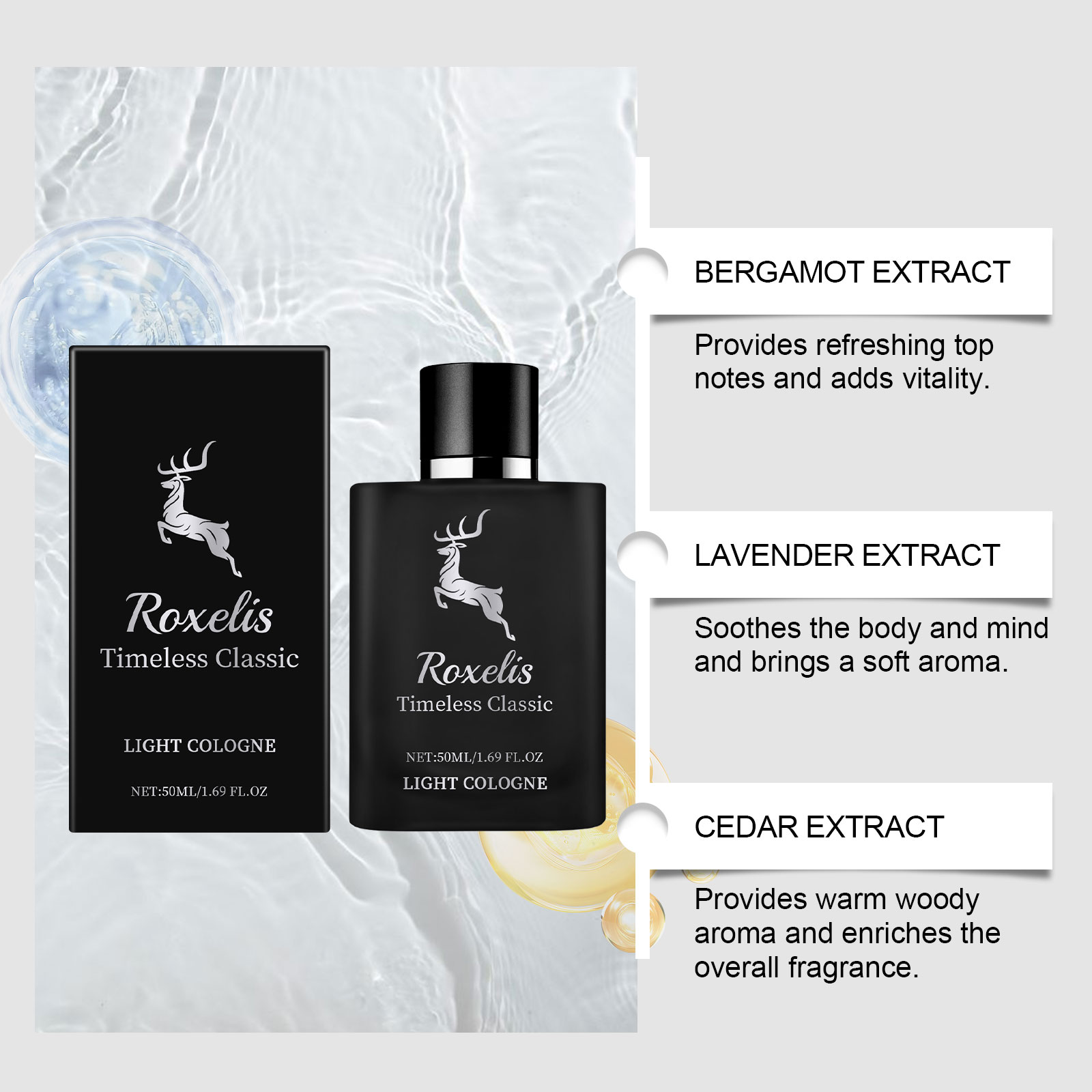 Roxelis Bergamot Perfume Class - Fragrance Perfume For Hair ulasan dan harga