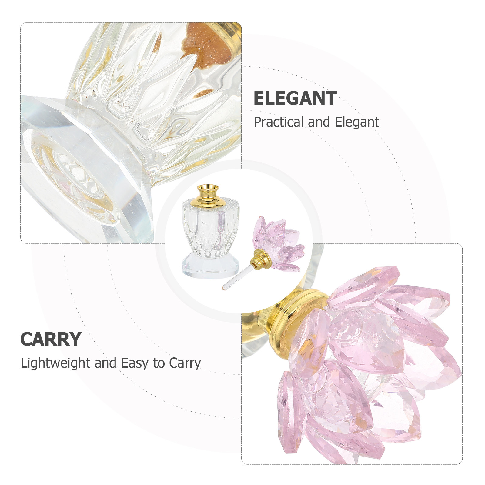 Crystal Perfume Bottle Pink 3M - Perfume Refill Bottle ulasan dan harga